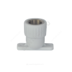 Угольник PP-R комбинированный белый Дн 20х1/2" ВР с креплением VALFEX 10120020