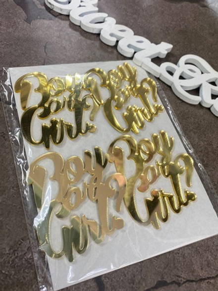 Топпер акрил набор бой или герл зн63