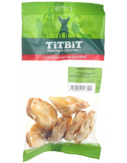 Ракушки говяжьи TITBIT для собак, мягкая упаковка - 62 гр