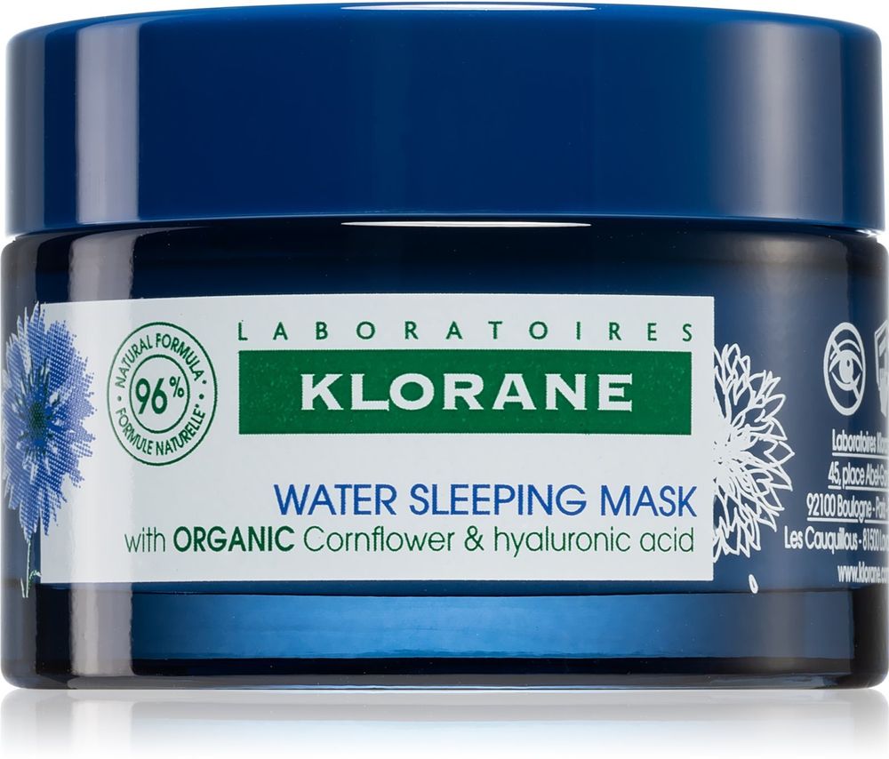 Klorane ночная маска с гиалуроновой кислотой Cornflower Organic