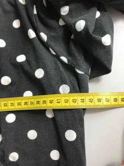 Блузка в горошек на запАх, визуально 46 размер