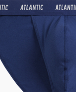 Мужские трусы слипы танга Atlantic, набор 3 шт., хлопок, светло-зеленые + темно-синие + темно-голубые, 3MP-1576