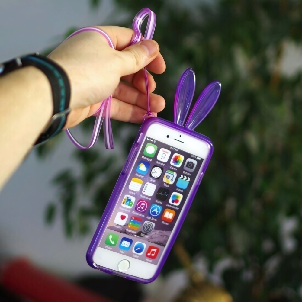 Бампер силиконовый Rabbit для iPhone 6/6s, 008004 Черный