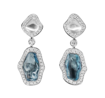 Серьги с Аквамаринами и Бриллиантами, E0030-16/1