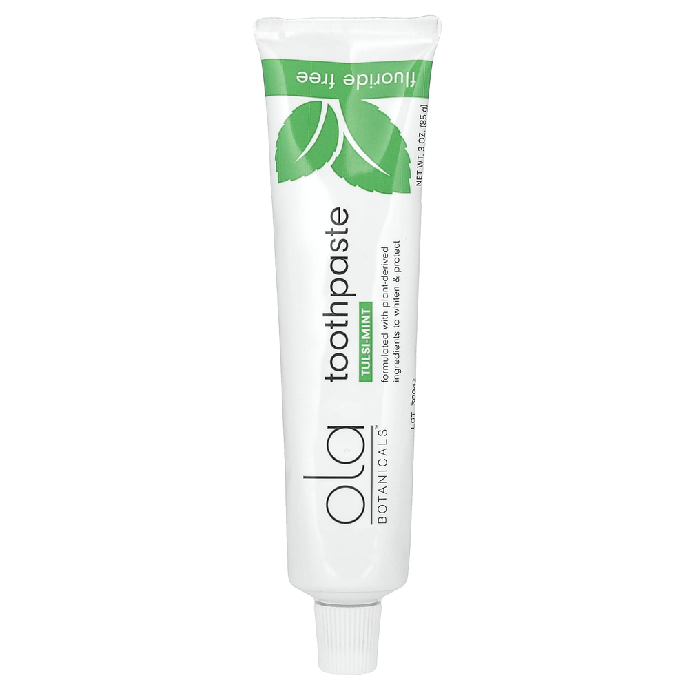 Dr. Mercola, Ola Botanicals, зубная паста, без фторида, тулси и мята, 85 г (3 унции)