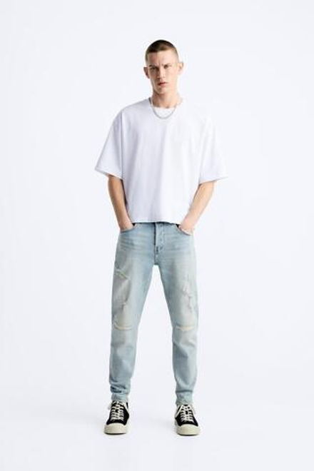 ZARA ДЖИНСЫ SKINNY FIT,  ГОЛУБОЙ