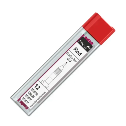 PICA-MARKER 7031 К-т грифелей для карандаша Pica FINE Dry 12 шт (красные)