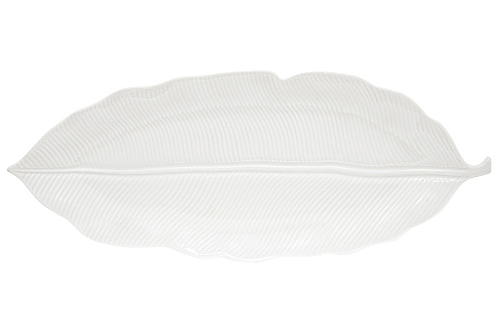 Блюдо 47х19см Листок белый Easy Life