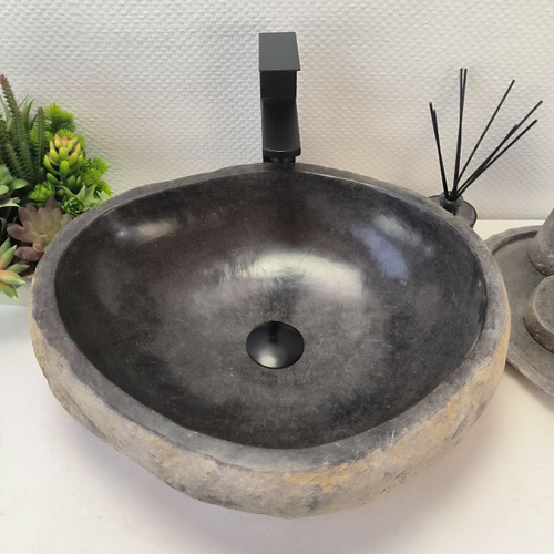 Раковина из речного камня RS-63472 (48*42*15) 0122