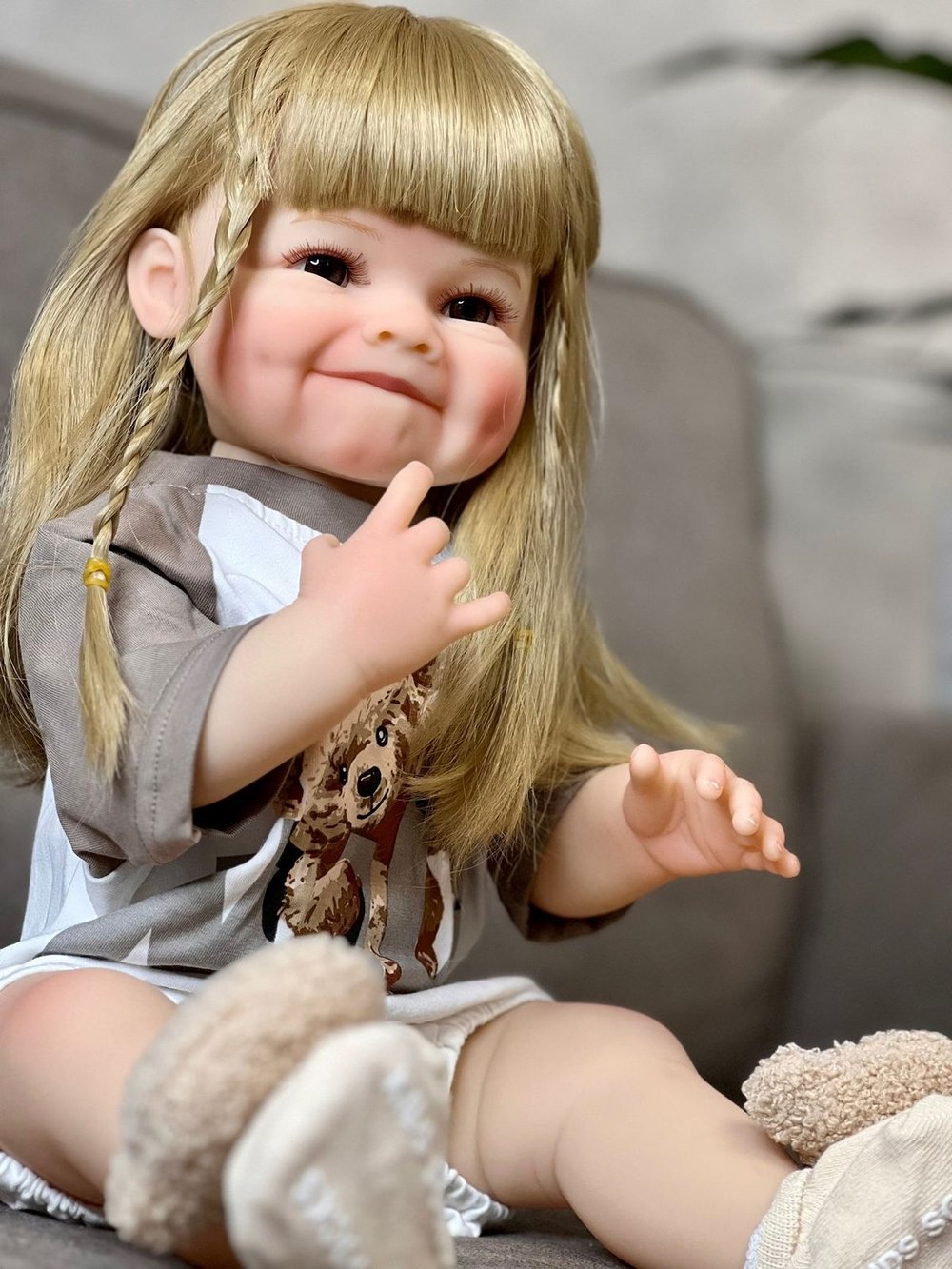 Кукла Реборн виниловая 55см в пакете (FA-134)