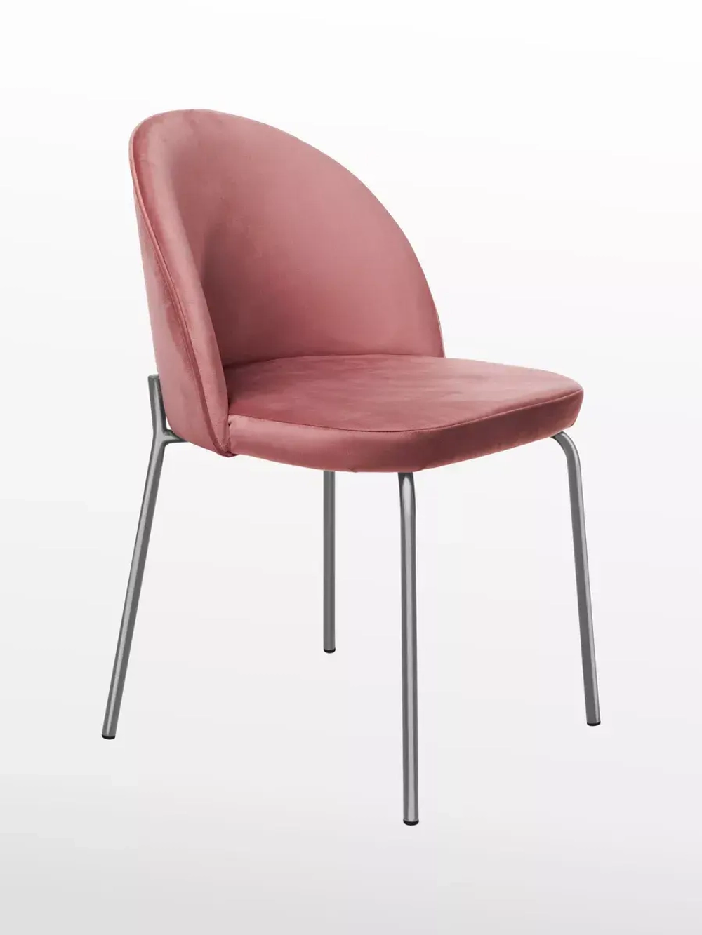 Стул мягкий с спинкой для кухни. Серебряные ножки. Комплект