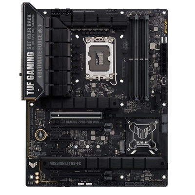 Материнская плата ASUS TUF GAMING Z790-PRO WIFI (Socket 1700, ATX, 4xDDR5(192GB), DP/HDMI, 1xPCIe 5.0x16/1xPCIe 4.0x16/1xPCIe 4.0x4/1xPCIe 3.0x16/1xPCIe 3.0, 2.5GbExLAN, Wi-Fi, 4xSATA 6Gb/s, 4xM.2, 2xType-C, 6xUSB 3.2)