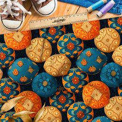 Ткань габардин  коробка с новогодними шарами