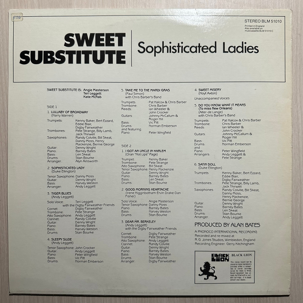 Sweet Substitute - Sophisticated Ladies (Голландия 1981г.)