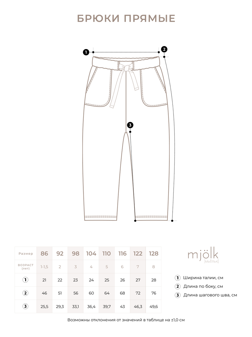 Брюки прямые Mjölk Зебра розовая