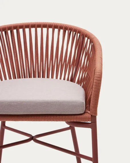 Полубарный стул Yanet терракотовый