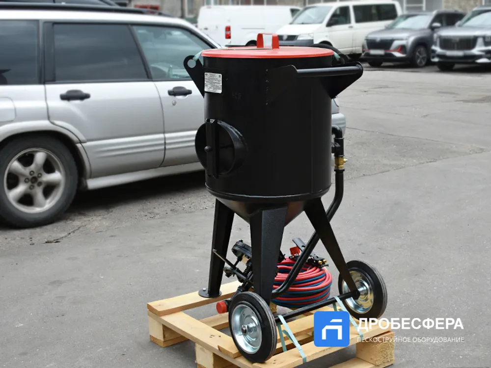 Пескоструйный аппарат PST-PS-75-3 с рукавом TWIN 20 метров с шиберным дозатором