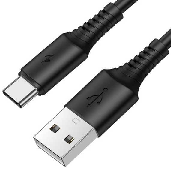 USB Кабель Borofone BX47 USB (m)-Type-C (m) 1.0м 3.0A силикон черный