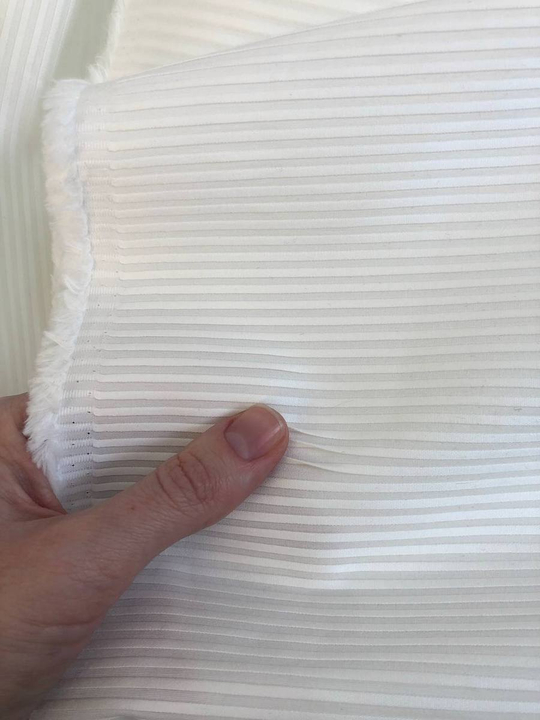 Коттон сорочка, белый, полоска NB#014