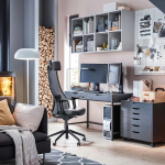 Офисный стул с подлокотниками - IKEA JÄRVFJÄLLET/JARVFJALLET/ЖАРВФЖАЛЛЕТ ИКЕА, черный