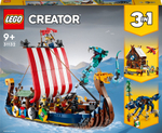 Конструктор LEGO Creator 3in1 31132 Корабль викингов и Мидгардский змей