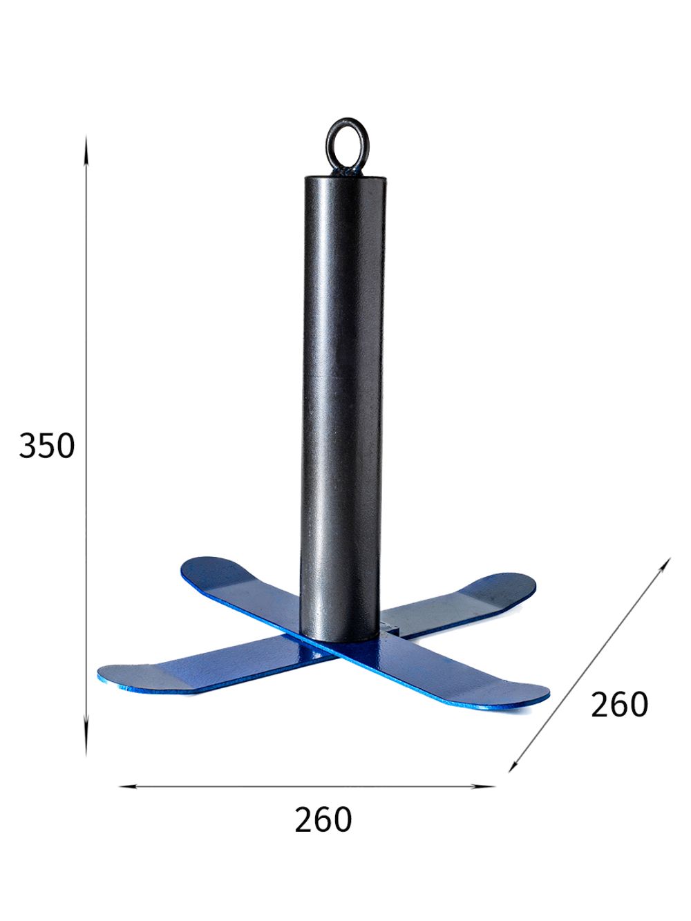 Якорь разборный 3кг с якорной намоткой, толщина 8мм, длина 30м