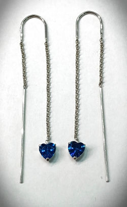 Серьги серебро с фианитами