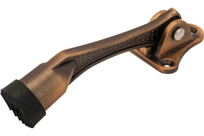 Ограничитель двери "козья ножка"Аллюр KH-130 BR  бронза