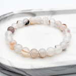 Браслет, халцедон, диаметр бусин около 8 мм, размер 17 см