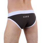 Темно-серые мужские трусы-слипы L.I.F.E. (Размер: L) (Цвет: темно-серый)