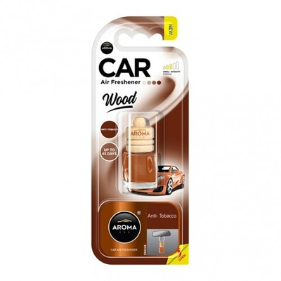 AROMA CAR Подвесной ароматизатор WOOD Anti Tobacco