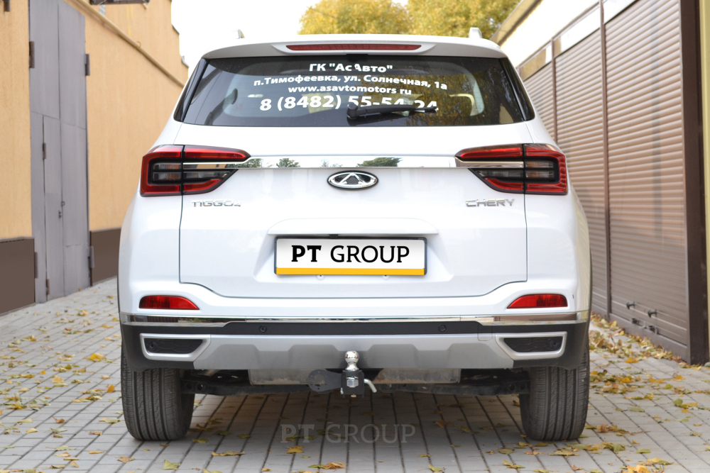 Фаркоп PT GROUP /съемный квадрат/ Chery Tiggo 4 2021-(паспорт и сертификат в комплекте)(без электрики) арт.CTH-21-991122.00