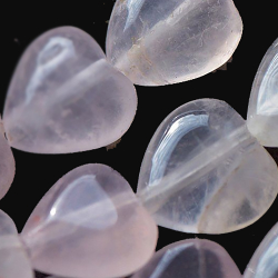 Бусина "Сердечко" розовый кварц асс.