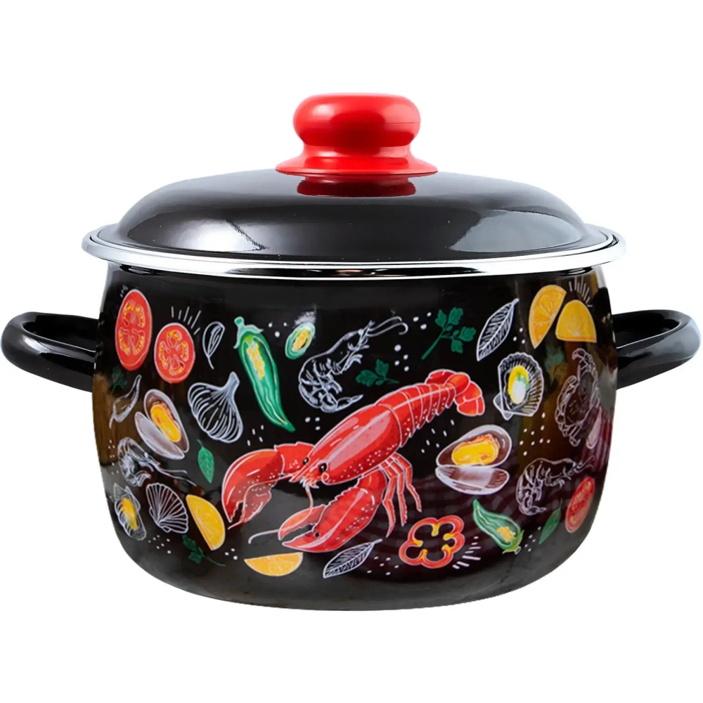 Кастрюля эмалированная 2л «Лобстер» Appetite