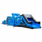 Надувная полоса препятствий для тимбилдинга «Молния», 40×3,5×4 м