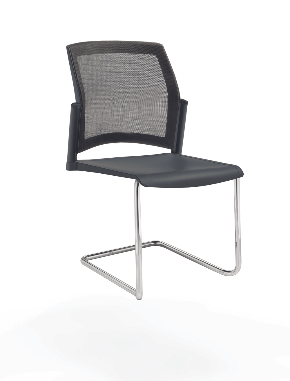 Rewind стул на кантилевере со спинкой-сеткой