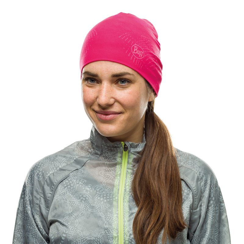 Двухслойная полиэстровая шапка Buff Hat reversible polyester R-Solid Fuchsia Фото 2