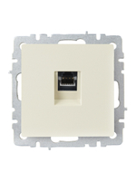 BRITE Розетка компьютерная RJ45 кат.6 РК11-БрКр бежевый IEK