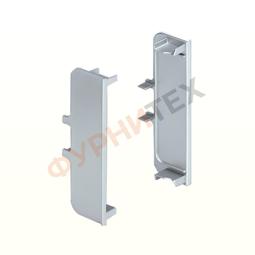 Заглушки внутренние (закрытые) к профилю C KB91 (лев/прав) Серебро A00