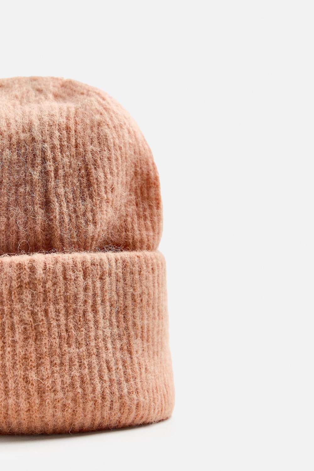 ZARA ШАПКА БИНИ ИЗ СМЕСОВОЙ ШЕРСТИ И АЛЬПАКИ, ОРАНЖЕВЫЙ