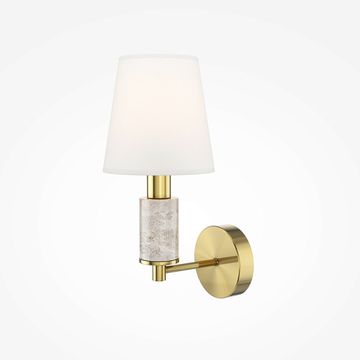 Бра 1*E14 MOD483WL-01BS латунь/белый Lira Maytoni