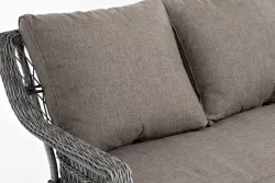 "Гранд Латте" диван трехместный из искусственного ротанга, цвет графит