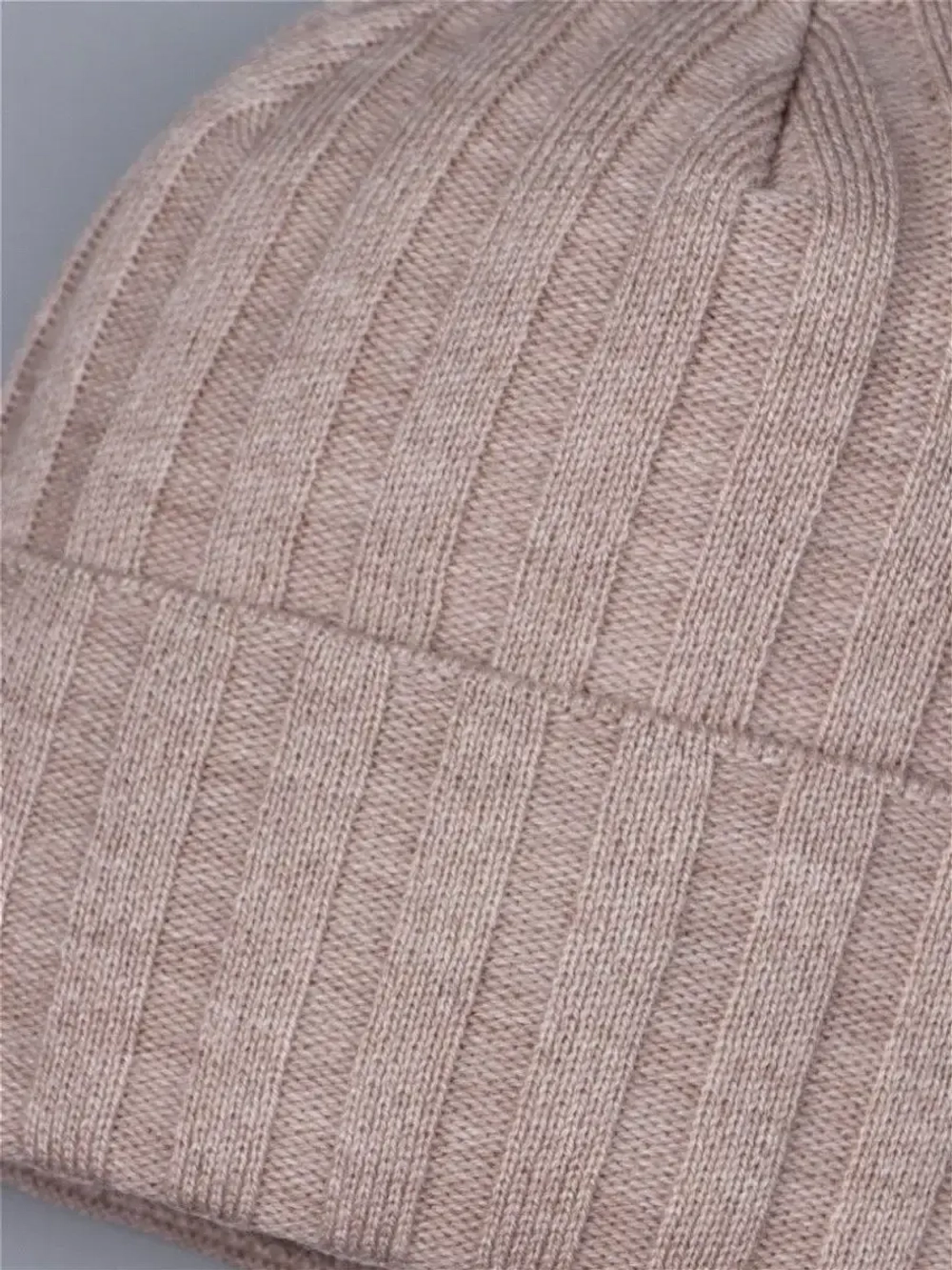 Шапка бини зимняя вязаная