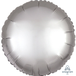 Шар фольгированный Круг 43 см (Серебряный)
