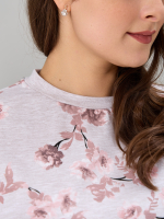 Костюм с брюками КБ-90М/бежмеланж-кофецветы