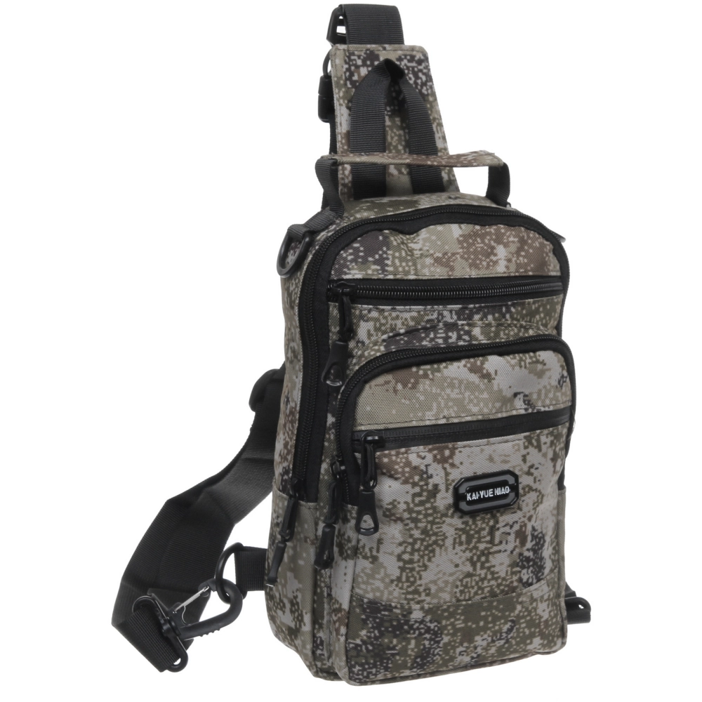 Сумка мужская через плечо «Viking», 4 кармана, цвет хаки-серый, 27*16*6,5см