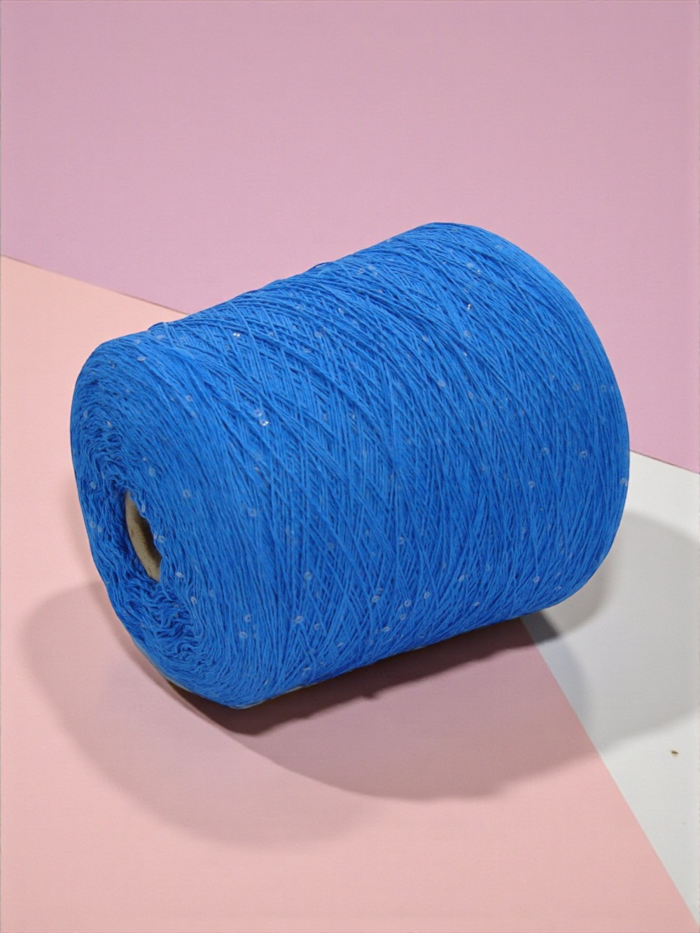 Бобинная пряжа Cotton Paillettes (Blu)