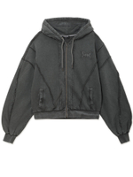 Женская Толстовка Grey Washed Exposed Seams Zip Up