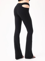 BLACK CUTOUT TROUSERS