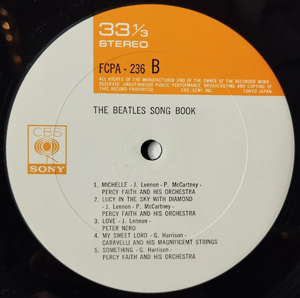 Винтажная виниловая пластинка LP Сборник The Beatles Song Book (Japan 1980) (No Obi)